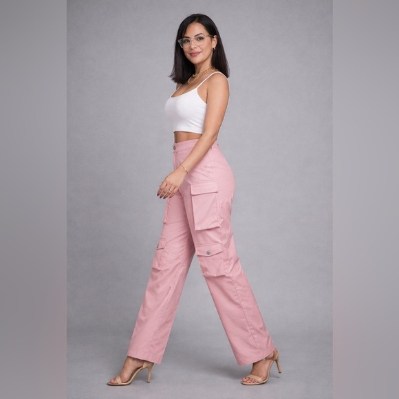 💞 Blush Power Luxe Cargo Pants - Picture 11 of 15